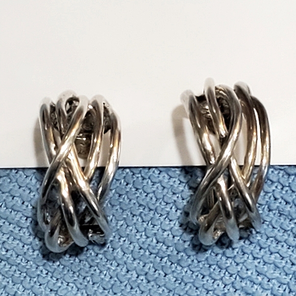 Rare SILPADA 925 Intertwined Weave Clip-on Earrings